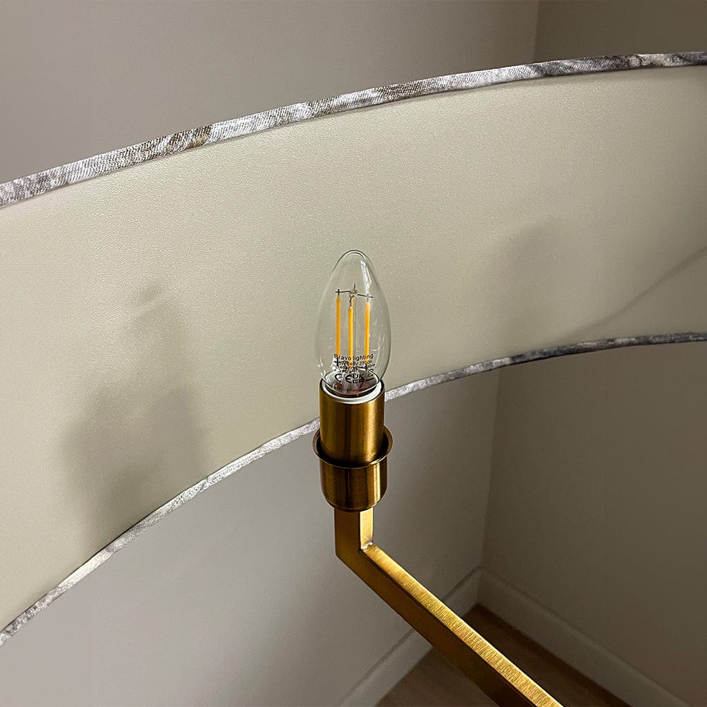 Circa 8 Light Antique Gold with Tessuto Nero