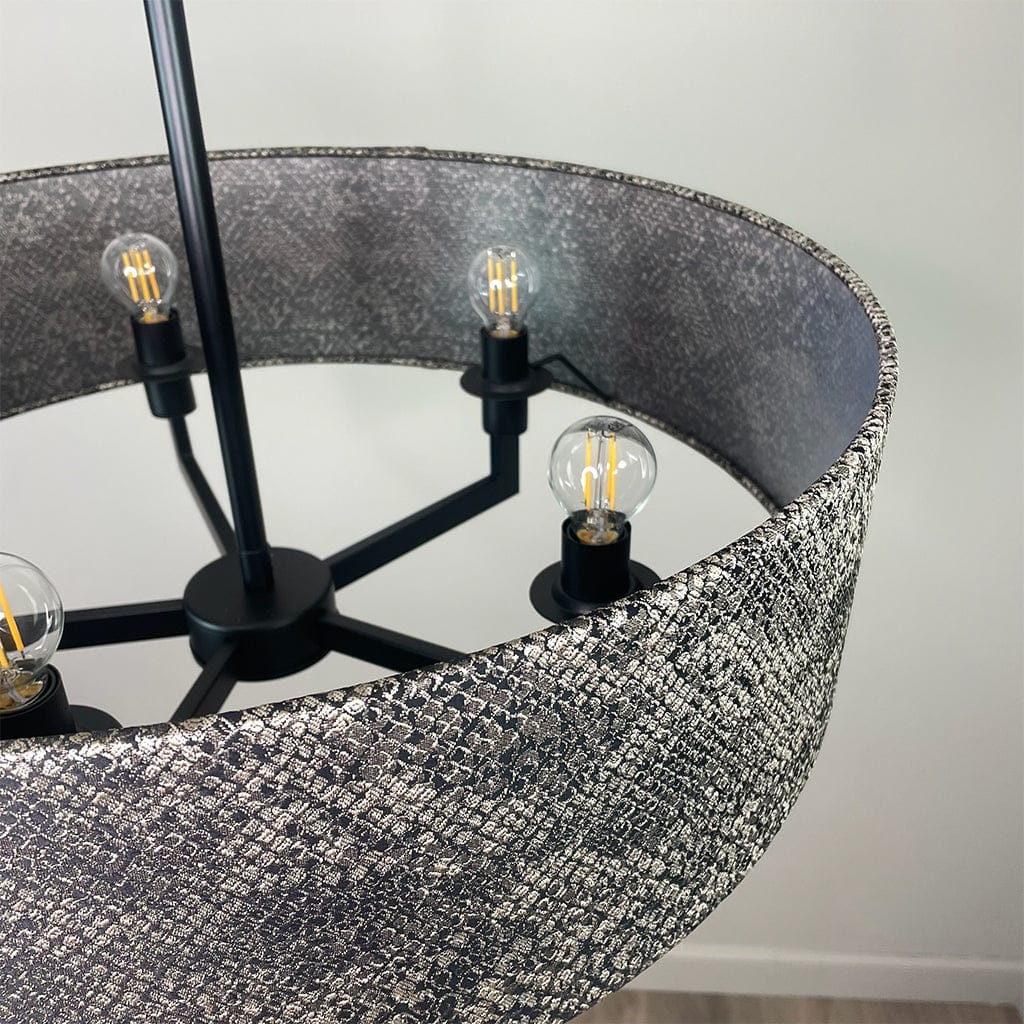 Circa 5 Light Matt Black with Viper Bronze