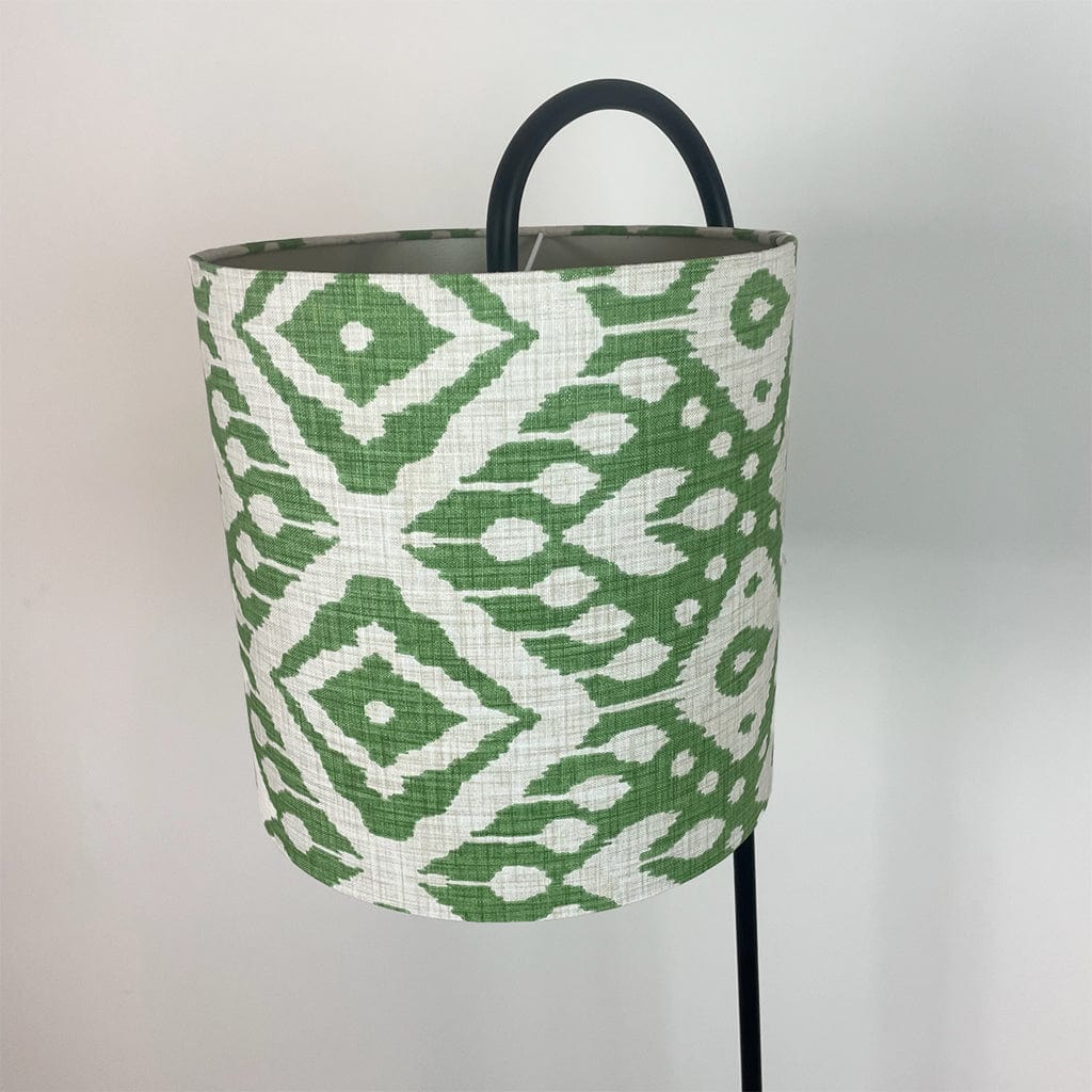 Black Idra Floor Lamp with Marrakesh Emerald Shade