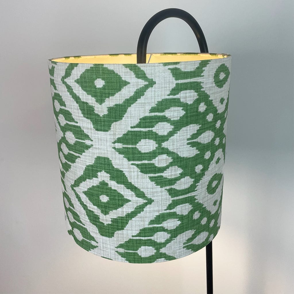 Black Idra Floor Lamp with Marrakesh Emerald Shade