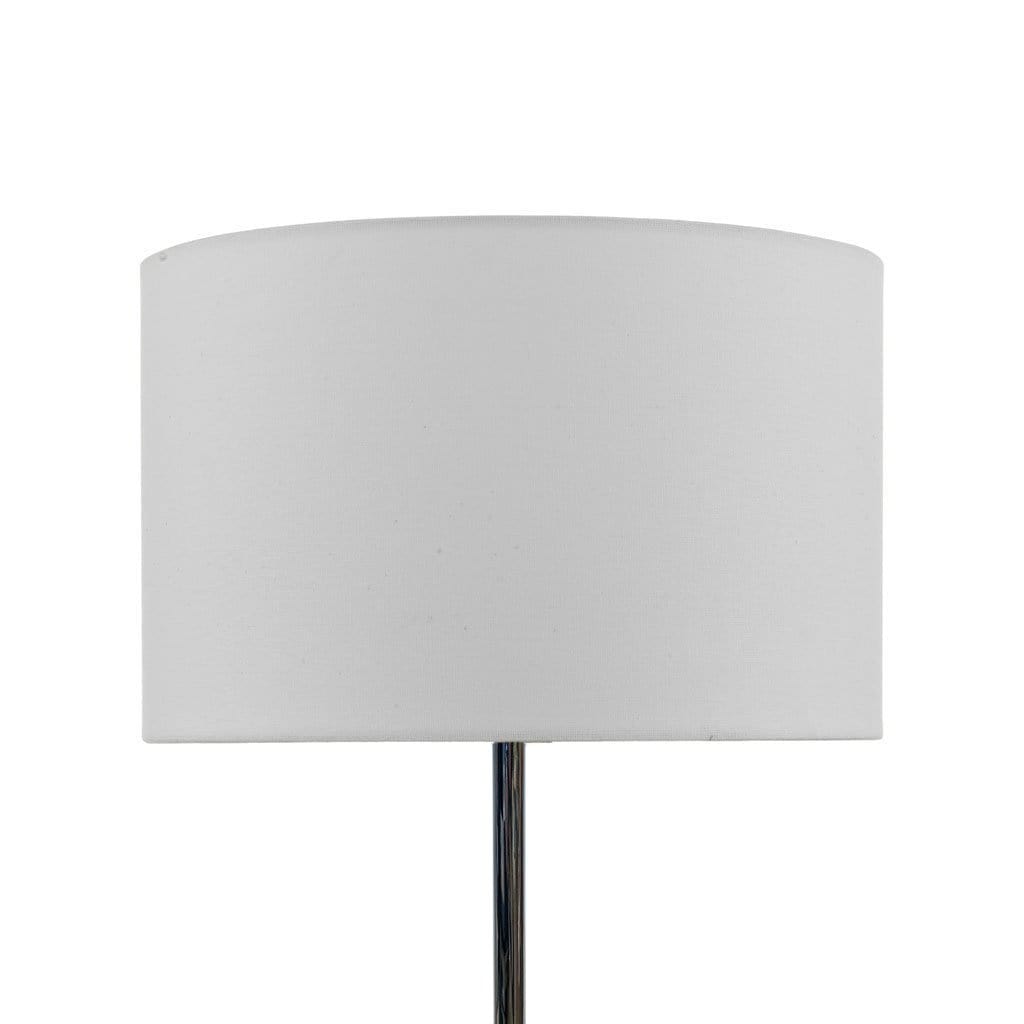 White 32cm Faux Silk Table Lamp Shade