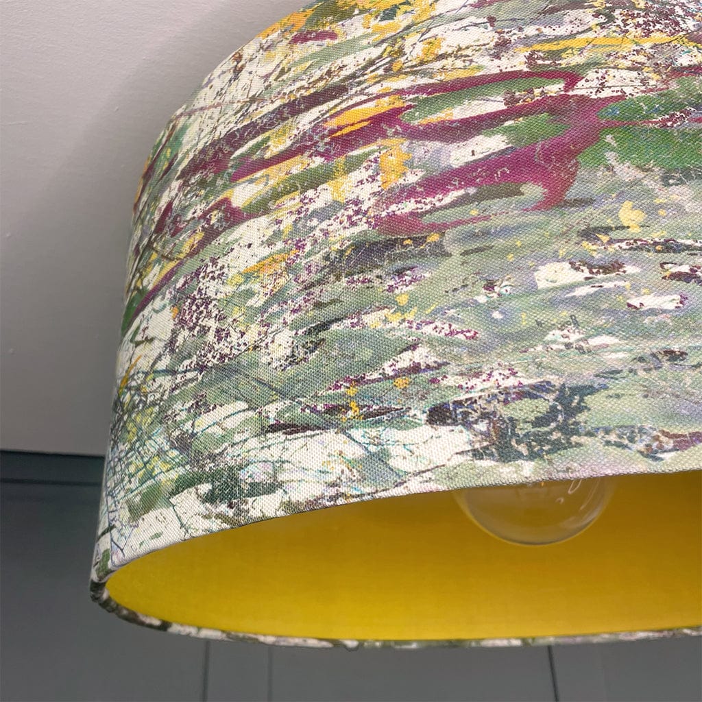 Mairi Helena Reed Dance Linen Pendant Shade with Banana Silk Lining