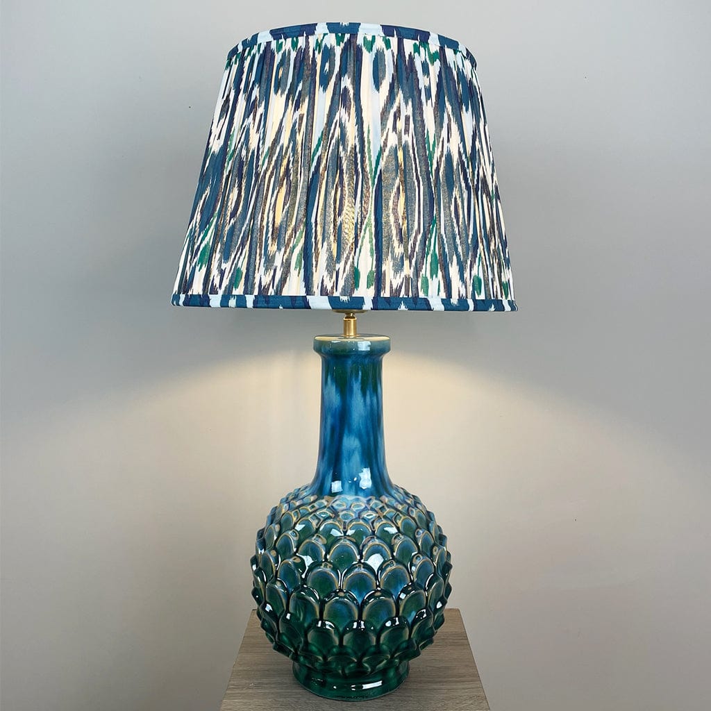Handmade Blue/Green Reactive Glaze Table Lamp with Timorous Beasties ...