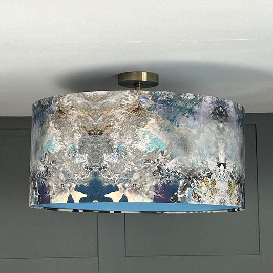 Mairi Helena Scottish Hebridean Homelands Pendant Shade with Cascade Silk Lining