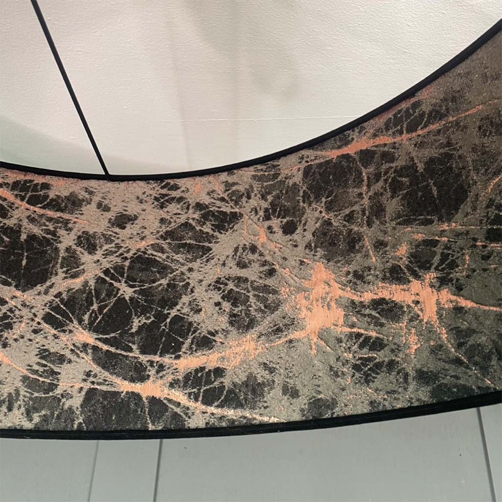 Noir Velvet Pendant Shade with Lava Bronze Fabric Inner