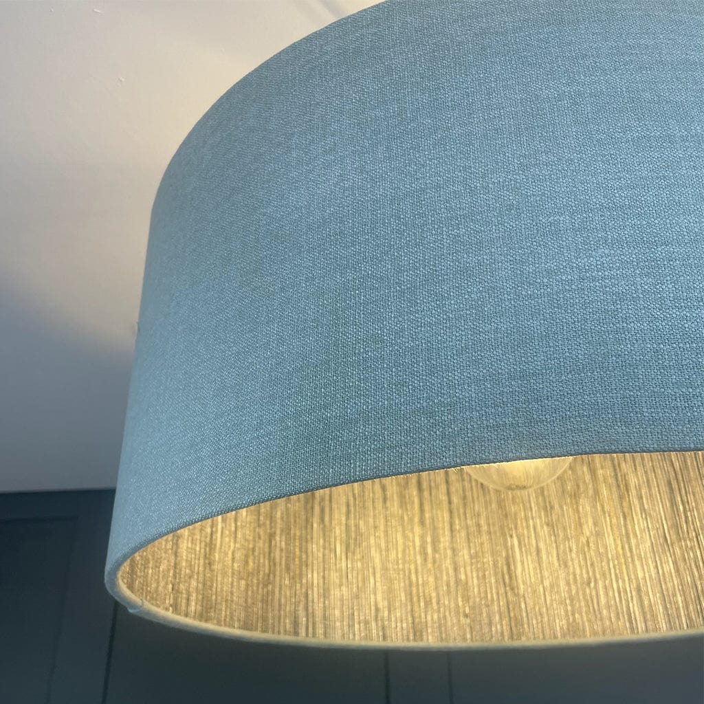 Seri Mineral Wallpaper Lined Pendant Shade with Sky Linen