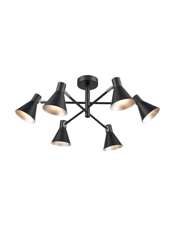 Fame 6 Light Semi Flush Pendant