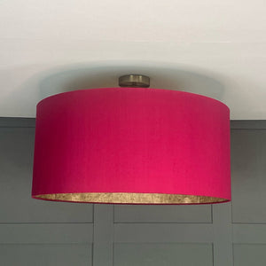 Fuchsia Pink Shade Lined with Anthology Marble Wallpaper