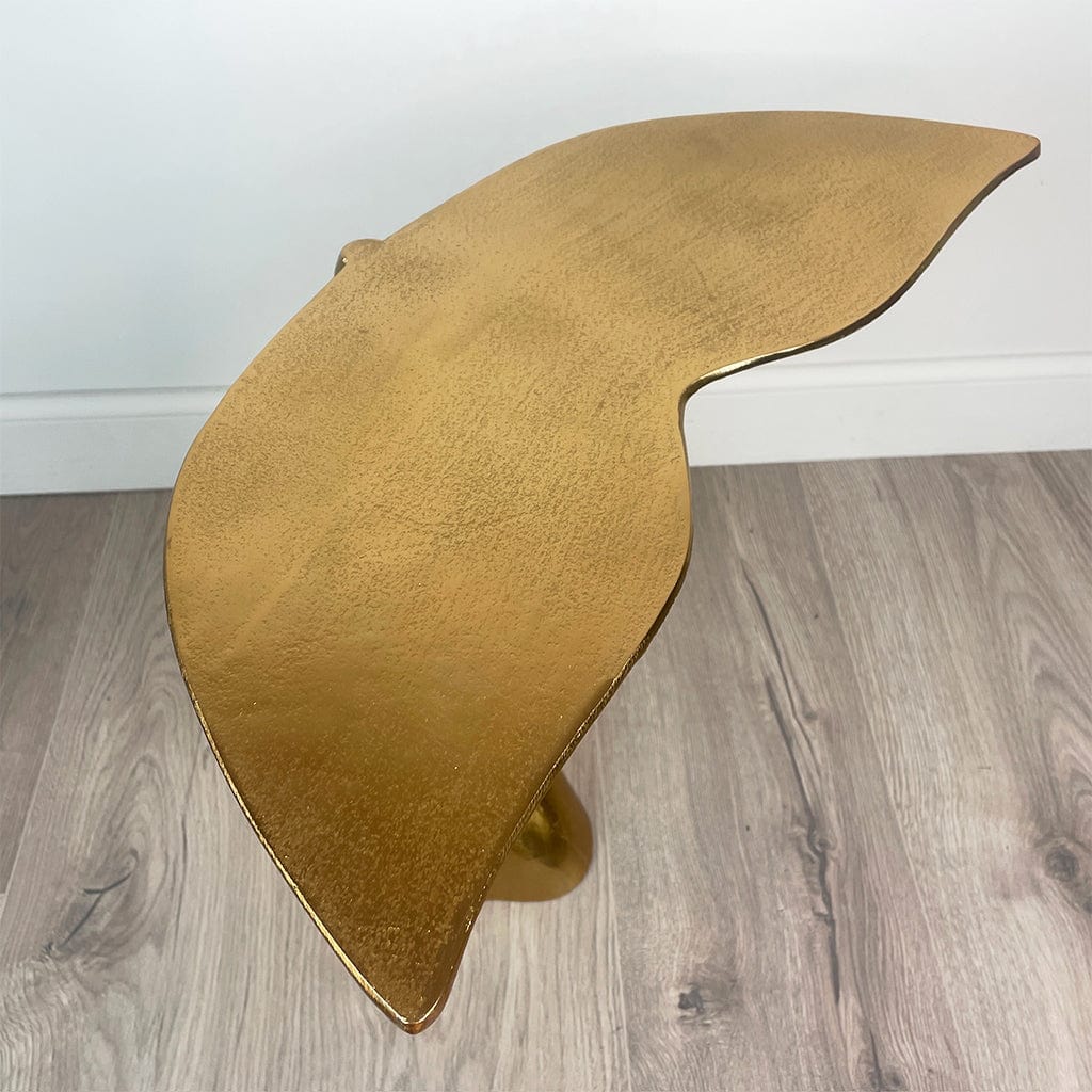 Gold Aluminium Mermaid Tail Side Table