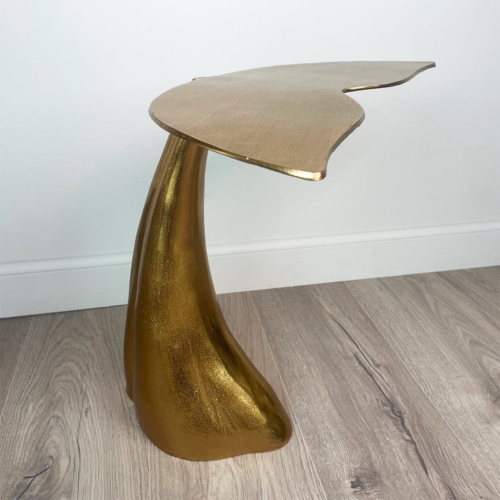 Gold Aluminium Mermaid Tail Side Table