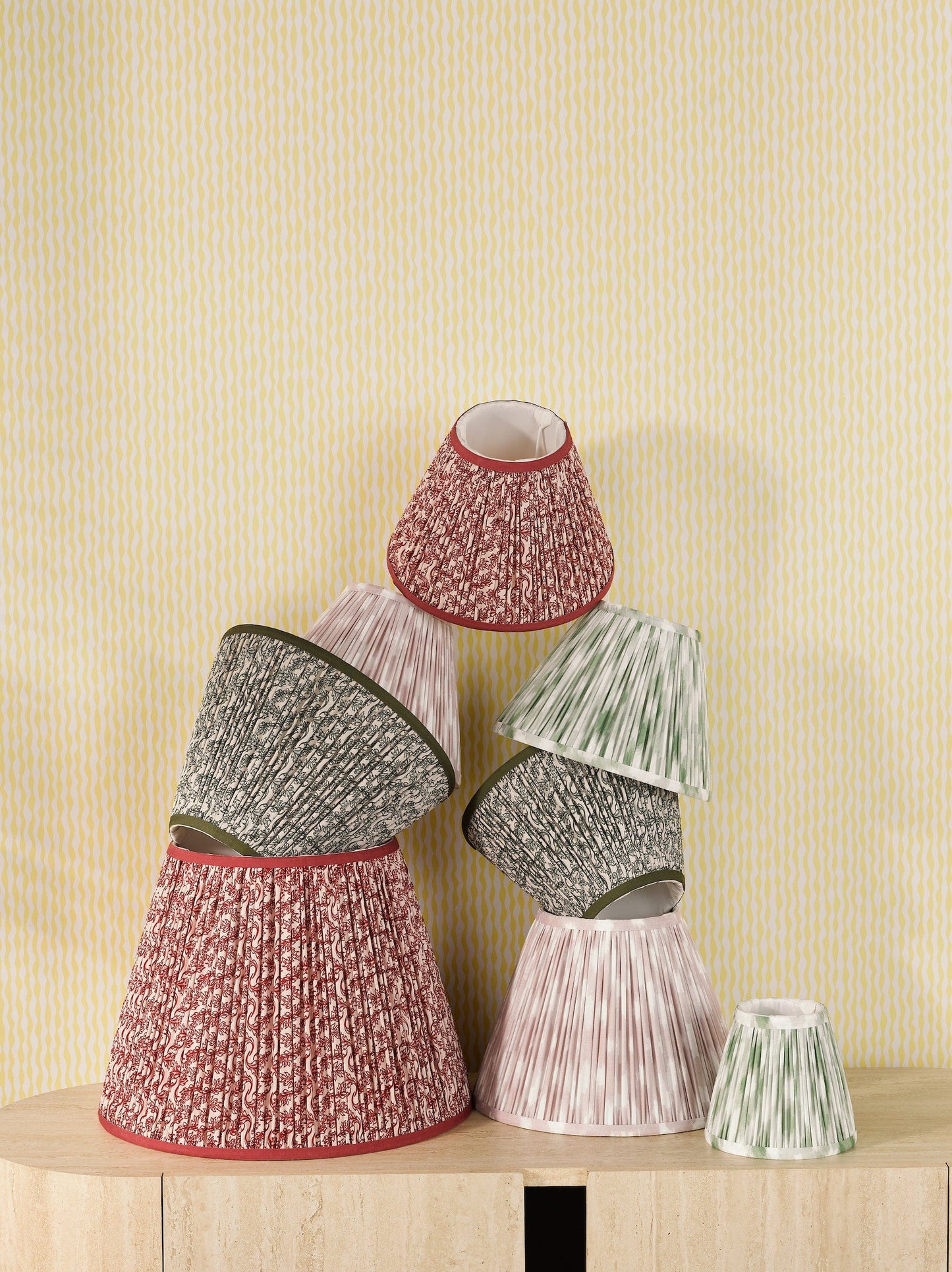 Floral Green Tapered Shade