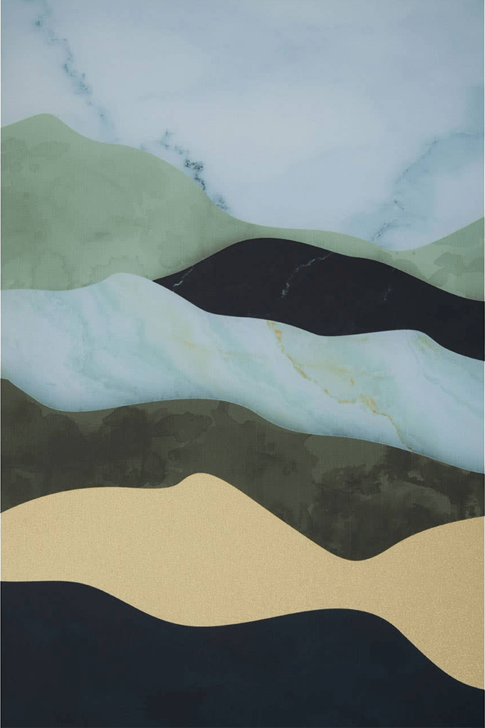 Abstract pattern with wavy lines in various colors on a textured background