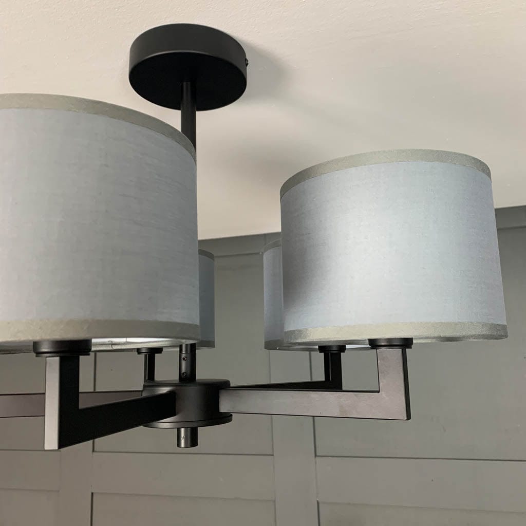 Hallburn Matt Black 5 Light Ceiling Fitting
