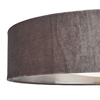 Midi 3 Light Flush Ceiling Light with Mink Velvet Shade