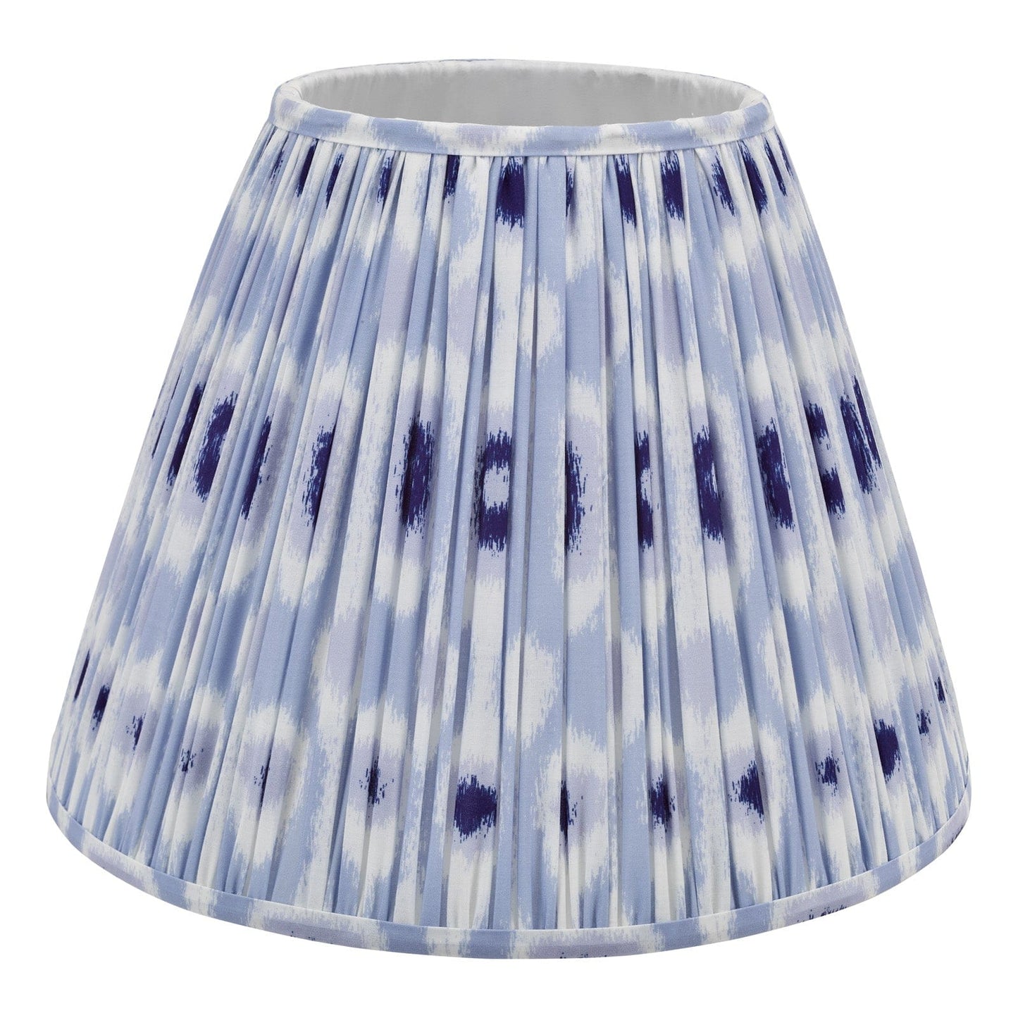 Ikat Blue & White Cotton Tapered Shade