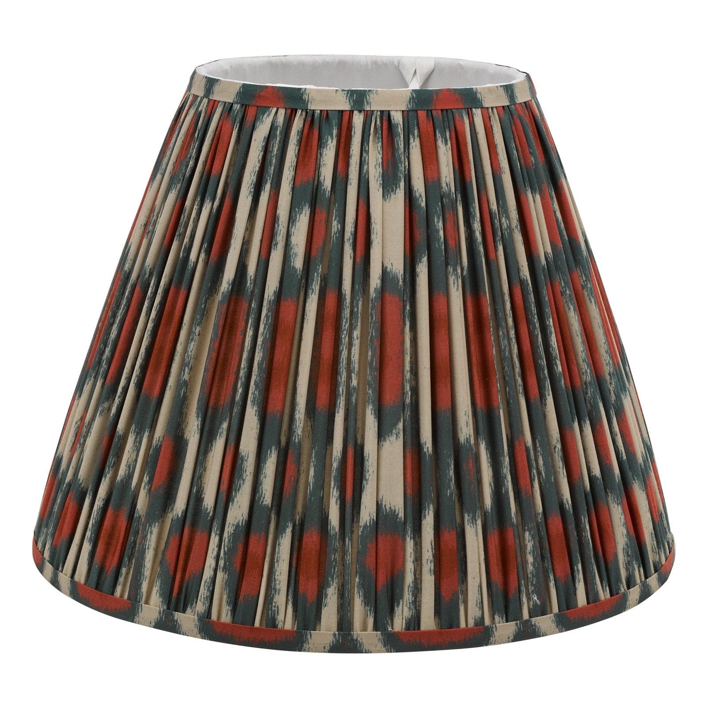 Ikat Red & Green Cotton Tapered Shade