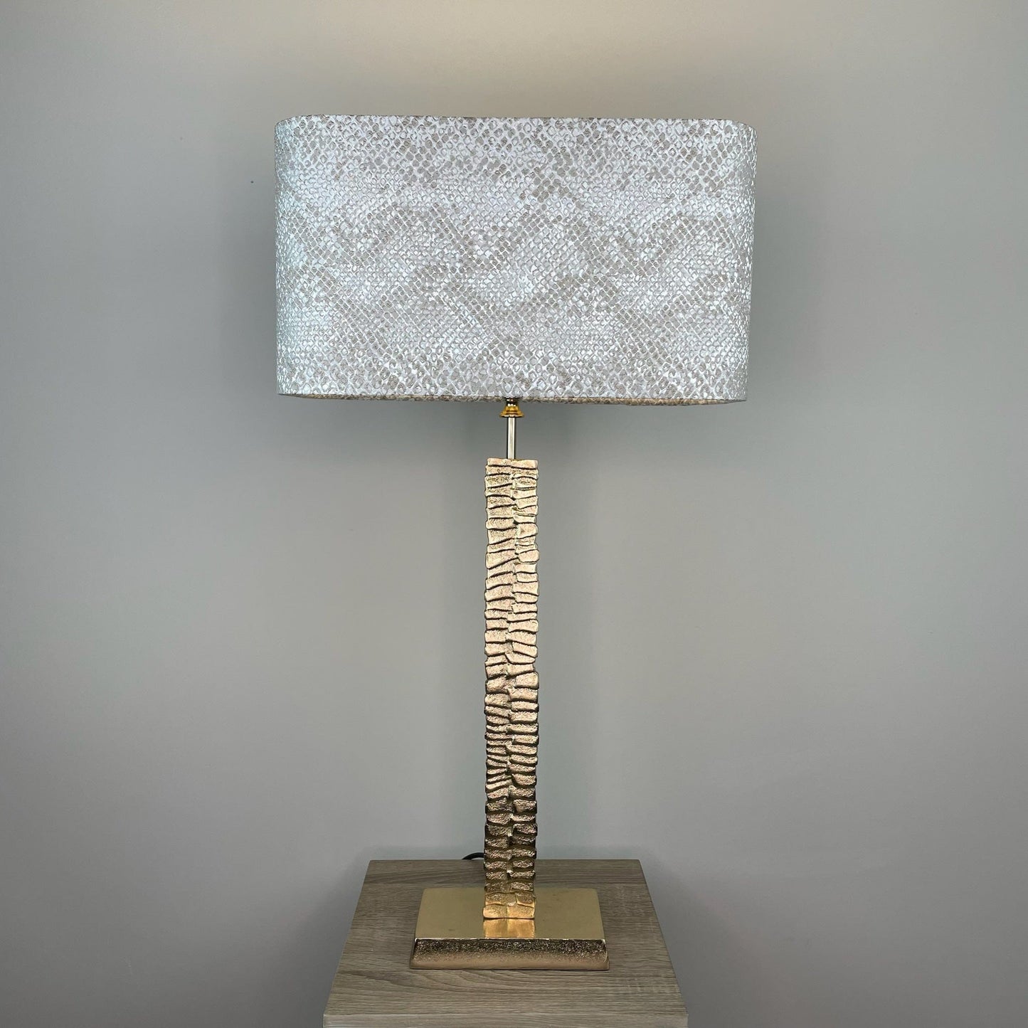 Paperbark Small Opulent Gold Table Lamp with Choice of Rectangle Shade