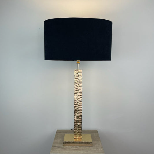 Paperbark Small Opulent Gold Table Lamp with Black Velvet Shade