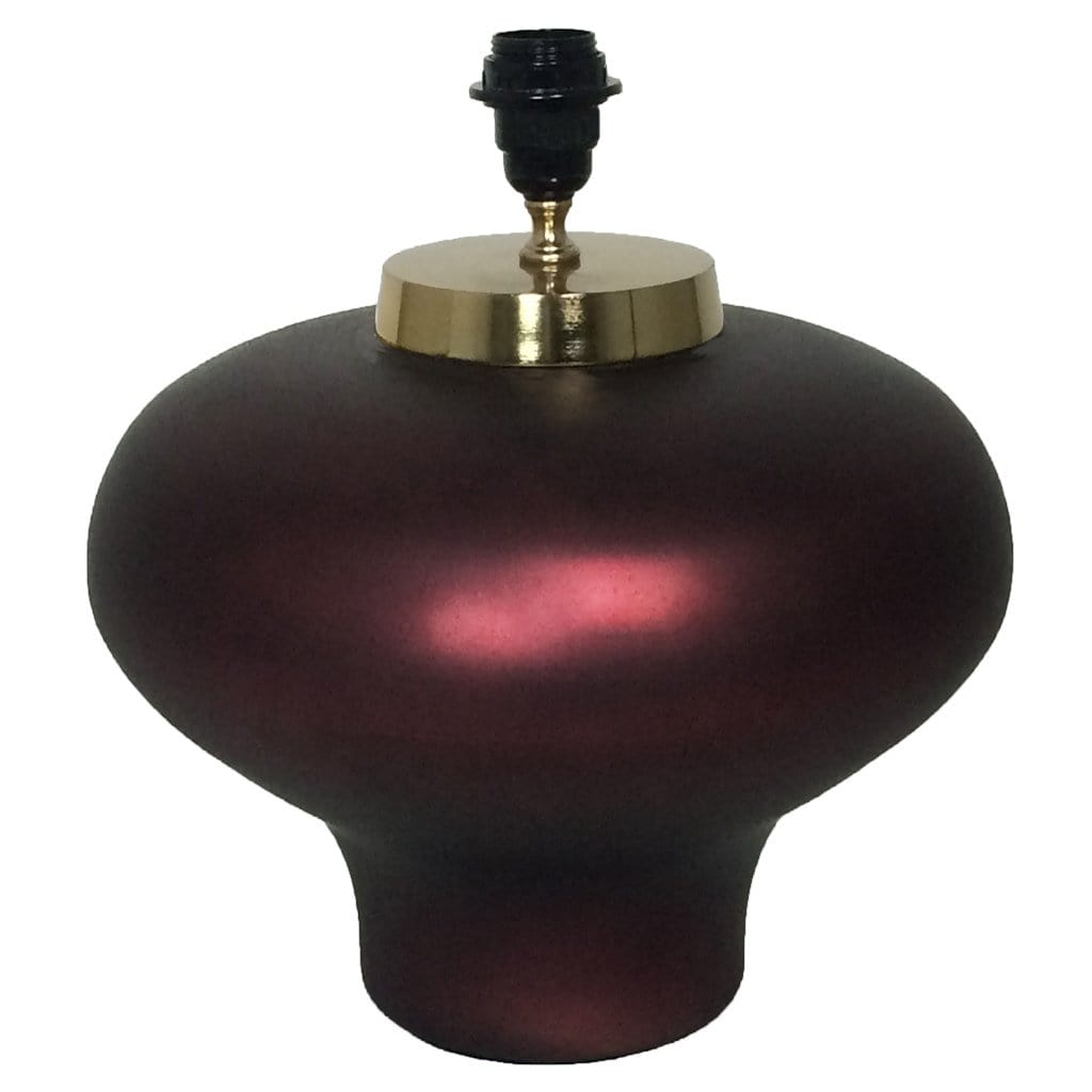 Rugari Enamel Sangria Finish Glass Table Lamp with Choice of Shade