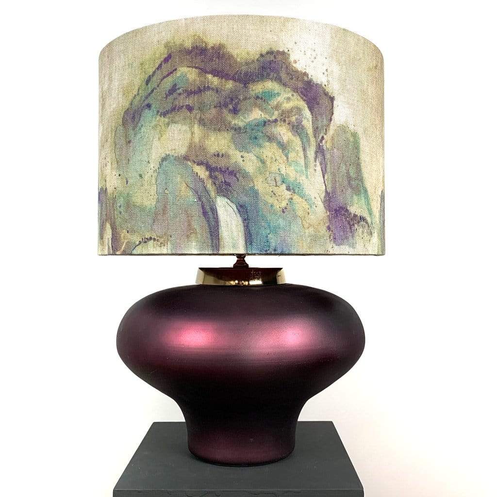 Rugari Enamel Sangria Finish Glass Table Lamp with Choice of Shade