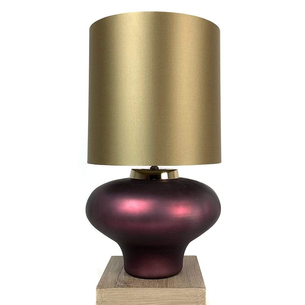 Rugari Enamel Sangria Finish Glass Table Lamp with Choice of Shade