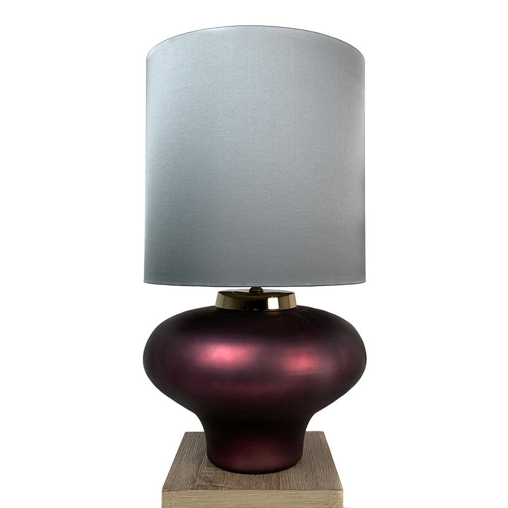 Rugari Enamel Sangria Finish Glass Table Lamp with Choice of Shade