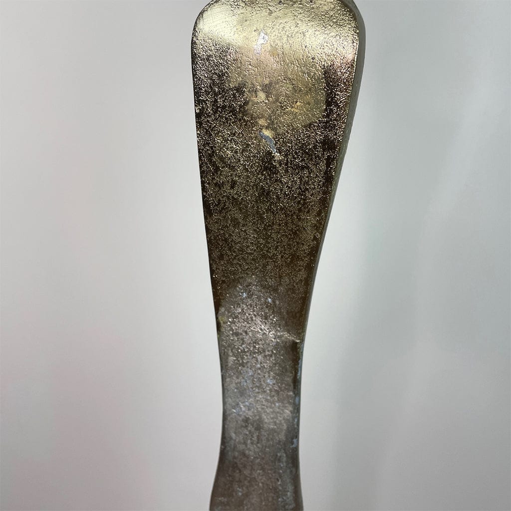 Totem Nickel & Champagne Sculpture with Bronze Base