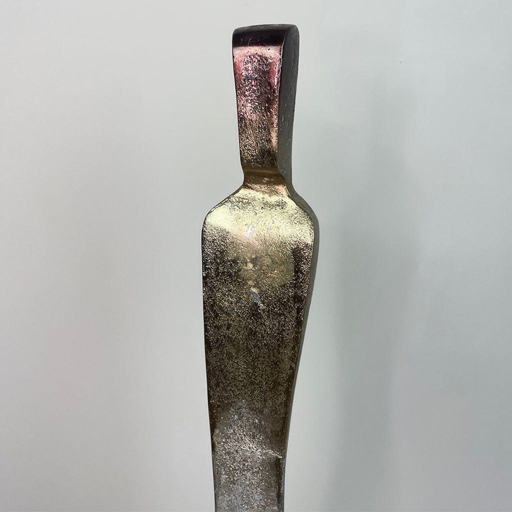 Totem Nickel & Champagne Sculpture with Bronze Base