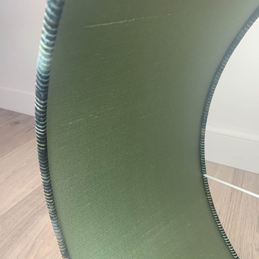 Iguana Pendant Shade with Military Green Silk Lining