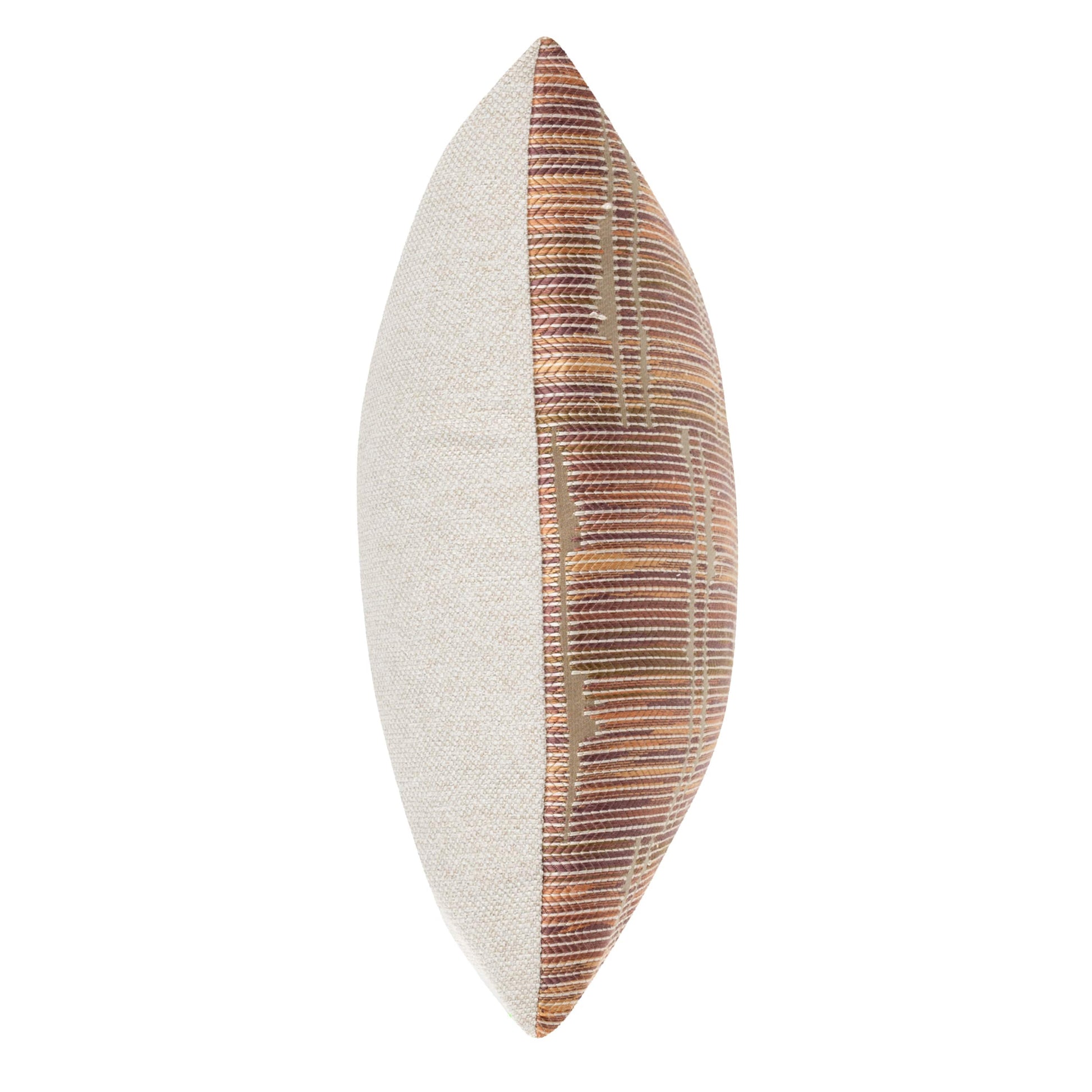 Decorative pillow with two-tone pattern on a white background