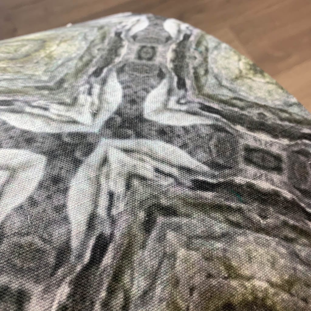 Julia Clare's Efflorescence Linen in Green Pendant Shade with Champagne Lining