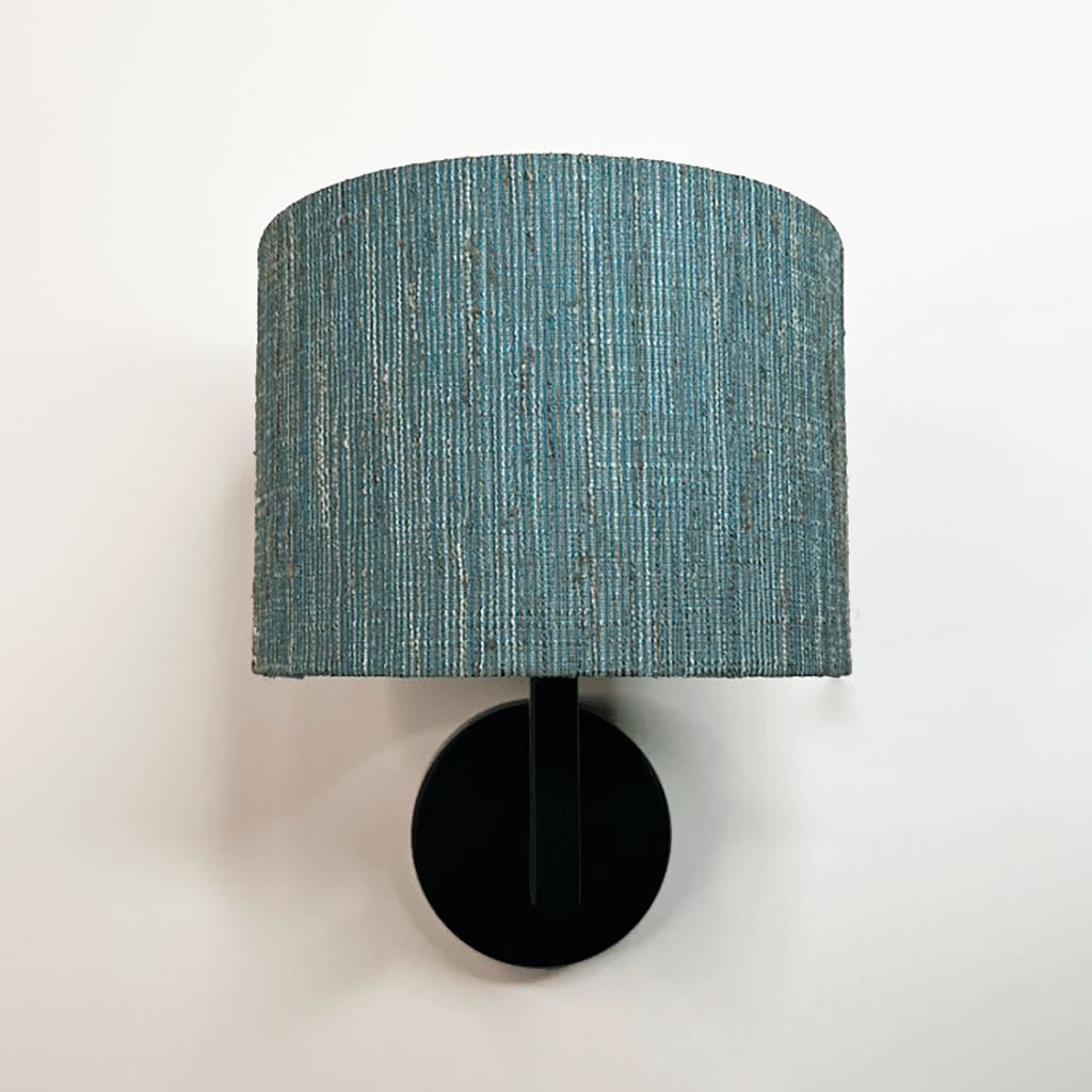Emma Matt Black Wall Light with Marine Shade