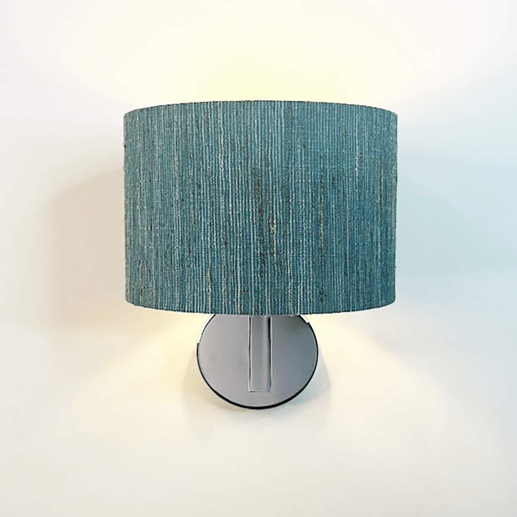 Emma Polished Chrome Wall Light with Marine Shade