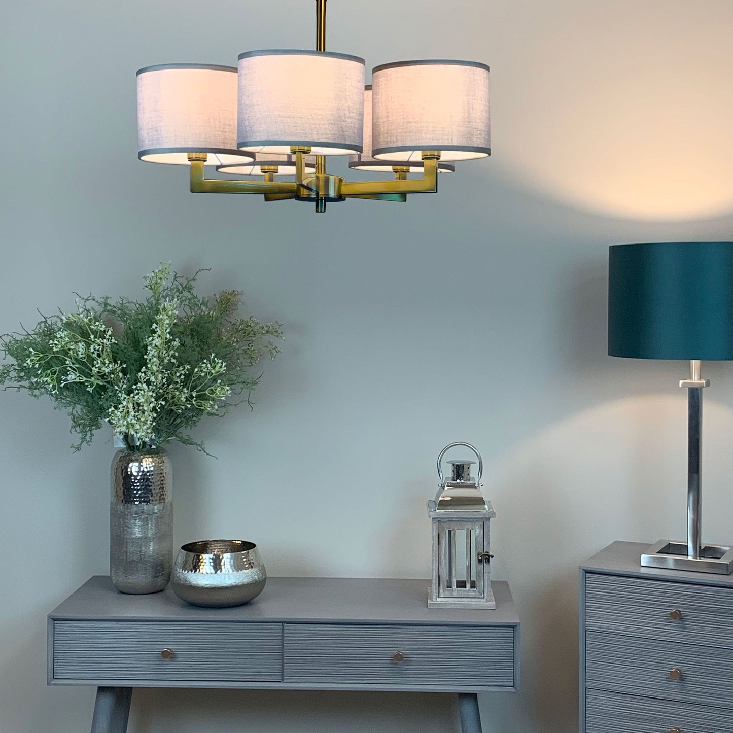 Hallburn Antique Gold 5 Light Ceiling Fitting
