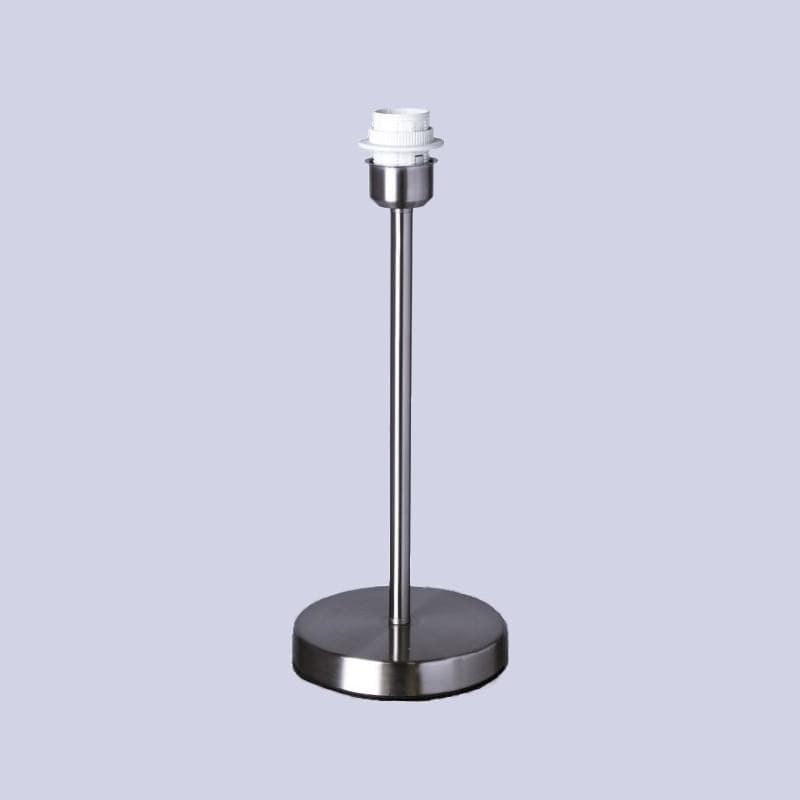 Belford Polished Chrome Table Lamp with Grey Shade