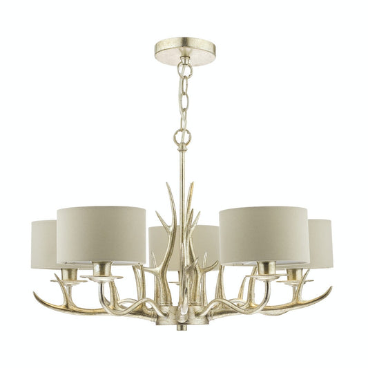 Mulroy 5 Light Antler Chandelier with Shades