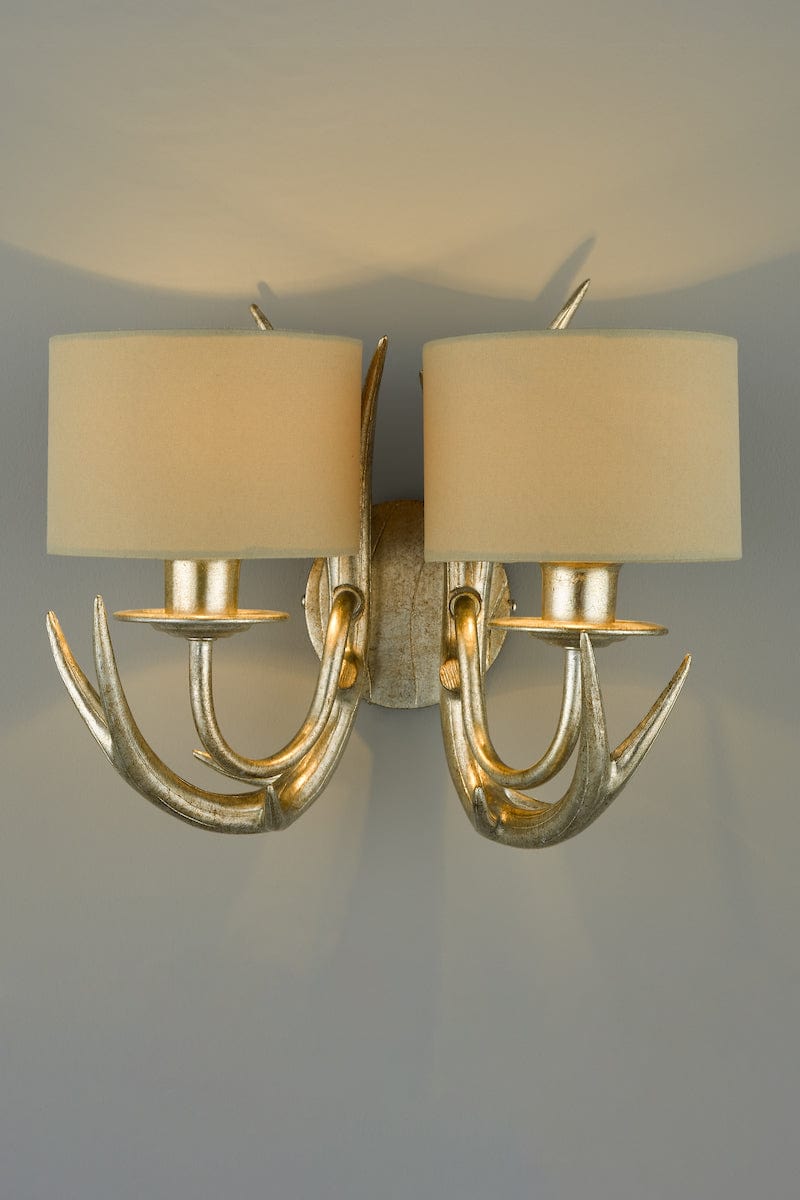 Mulroy Antler 2 Light Wall Light with Shades