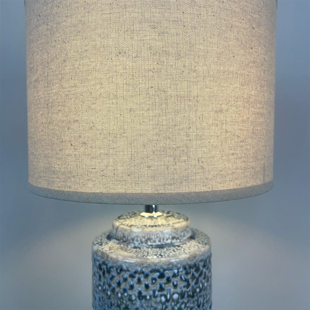 Wild Seas Table Lamp with Cream Drum Shade