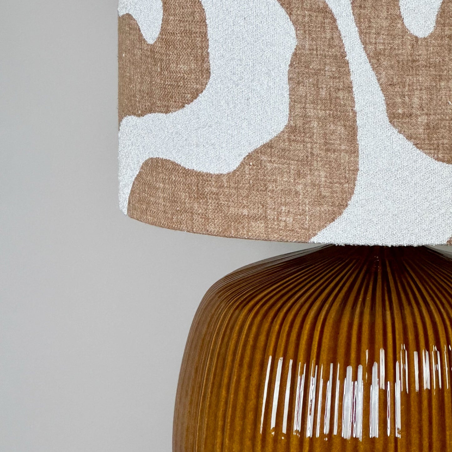 Ren Ceramic Table Lamp with Sigrid Birch Lampshade
