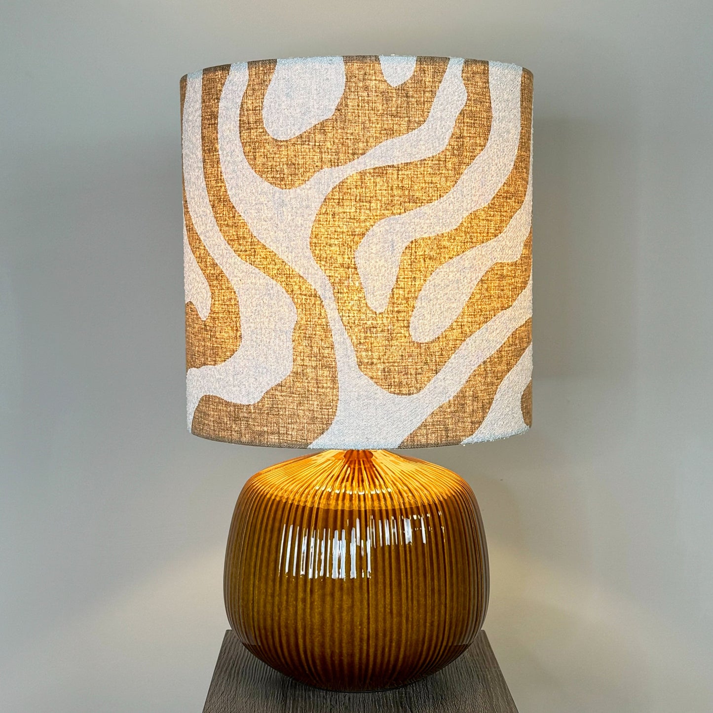 Ren Ceramic Table Lamp with Sigrid Birch Lampshade