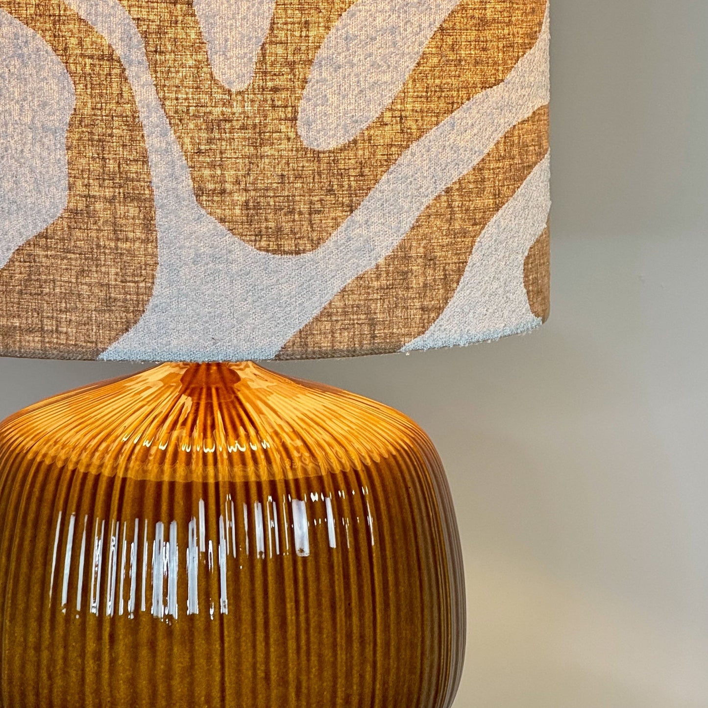 Ren Ceramic Table Lamp with Sigrid Birch Lampshade