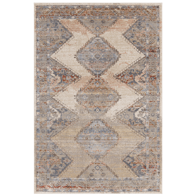 A persian style rug on a white background