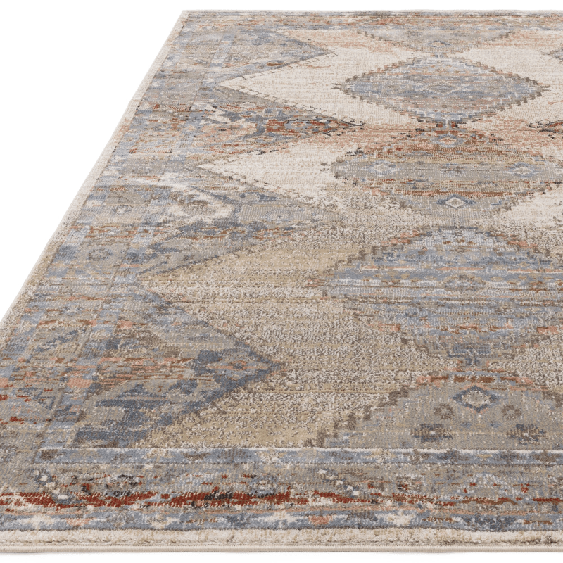 A persian style rug on a white background