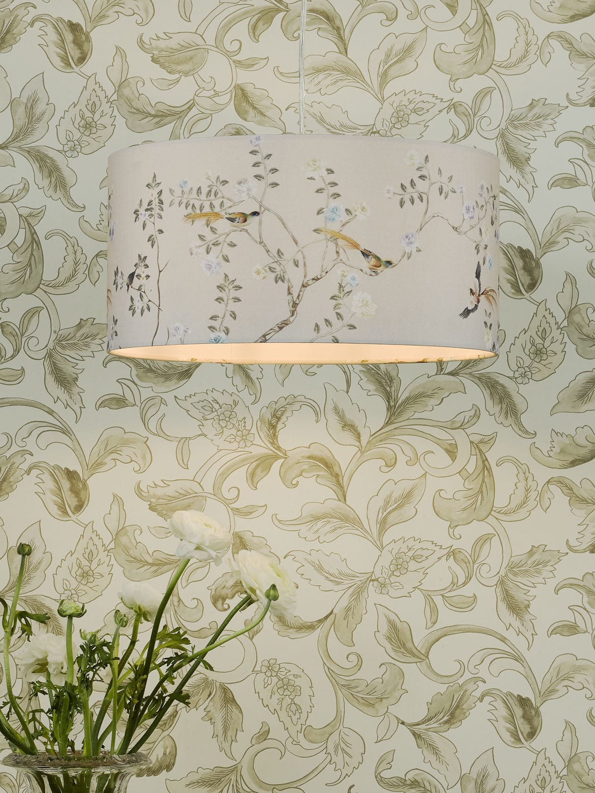 Marble Hill Taupe Cotton Drum Shade 40cm