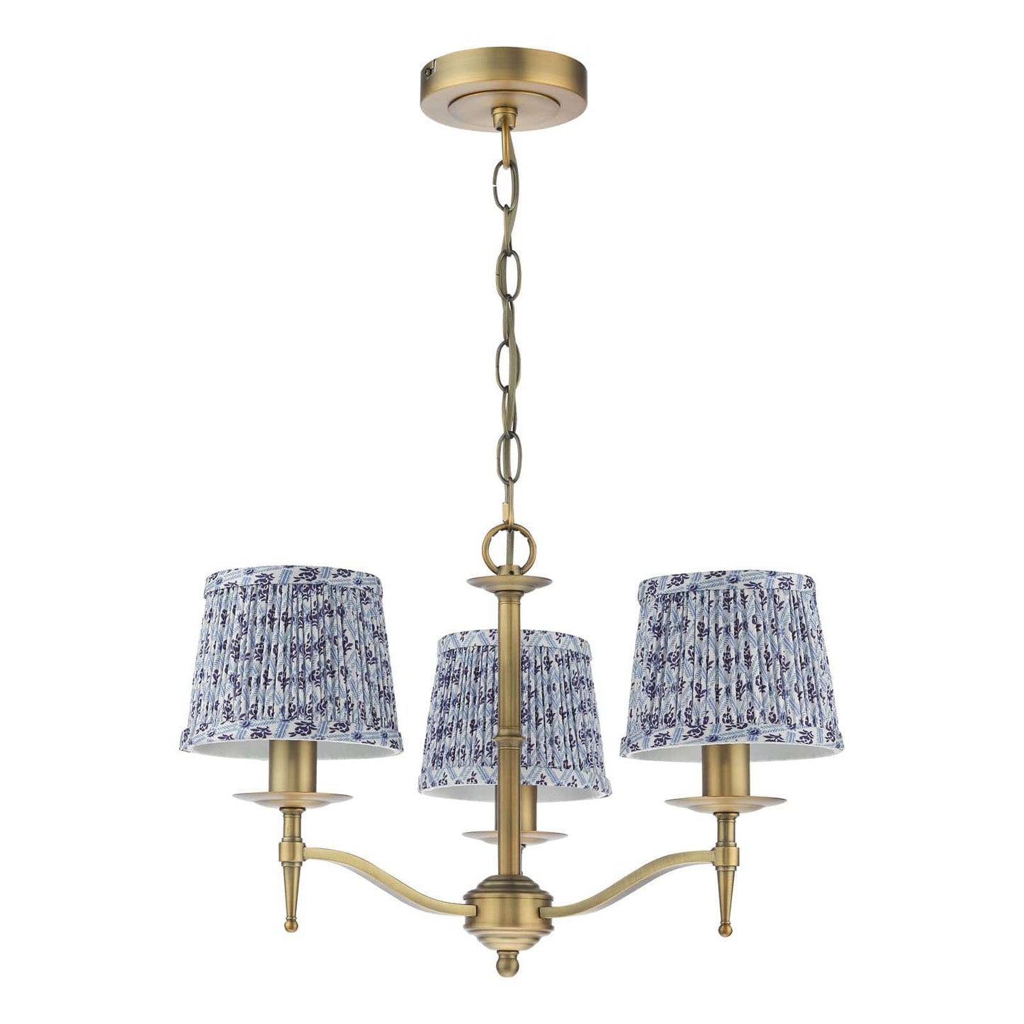 Marble Hill 3 Arm Pendant Aged Brass
