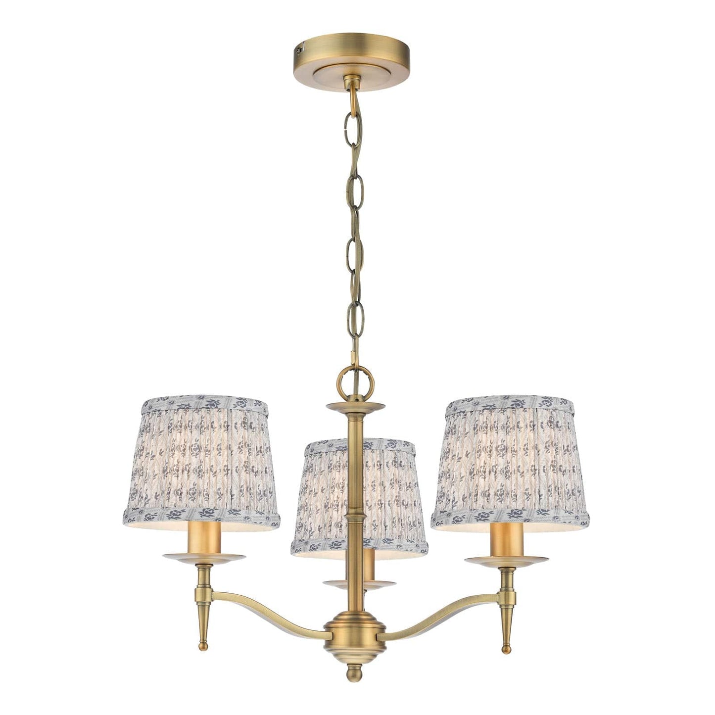 Marble Hill 3 Arm Pendant Aged Brass