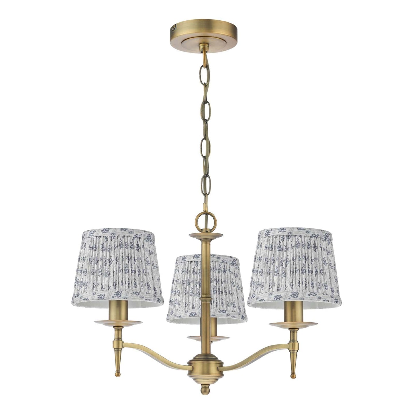 Marble Hill 3 Arm Pendant Aged Brass
