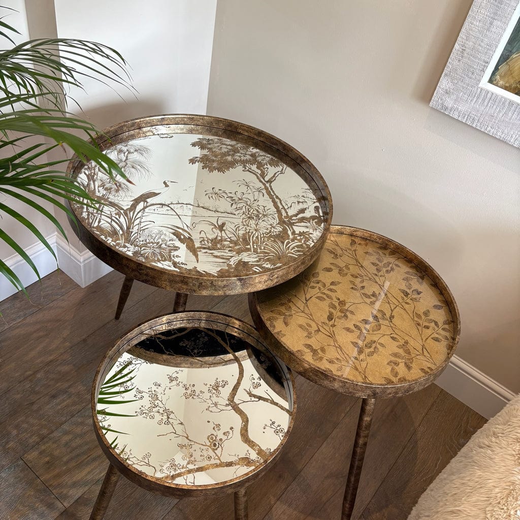 Oriental Floral Side Table
