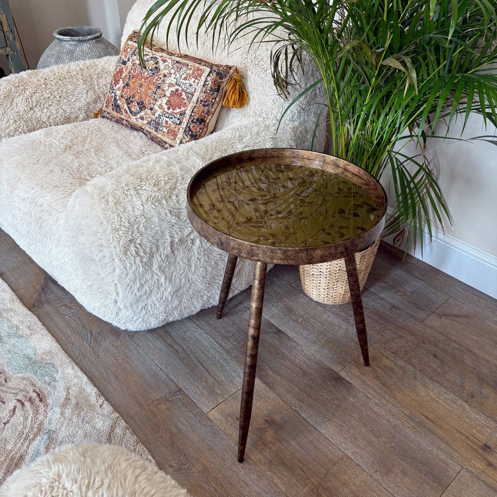 Oriental Floral Side Table