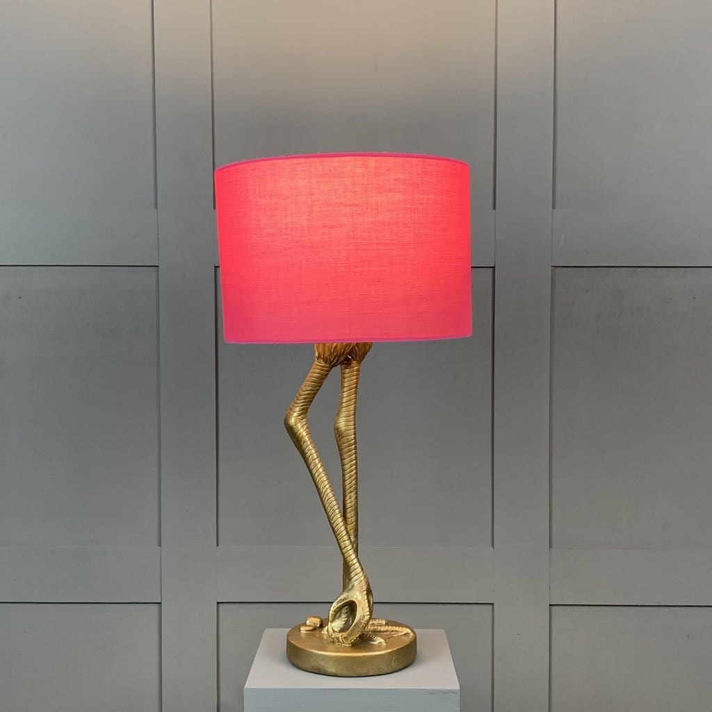 Flamingo Leg Antique Gold Table Lamp